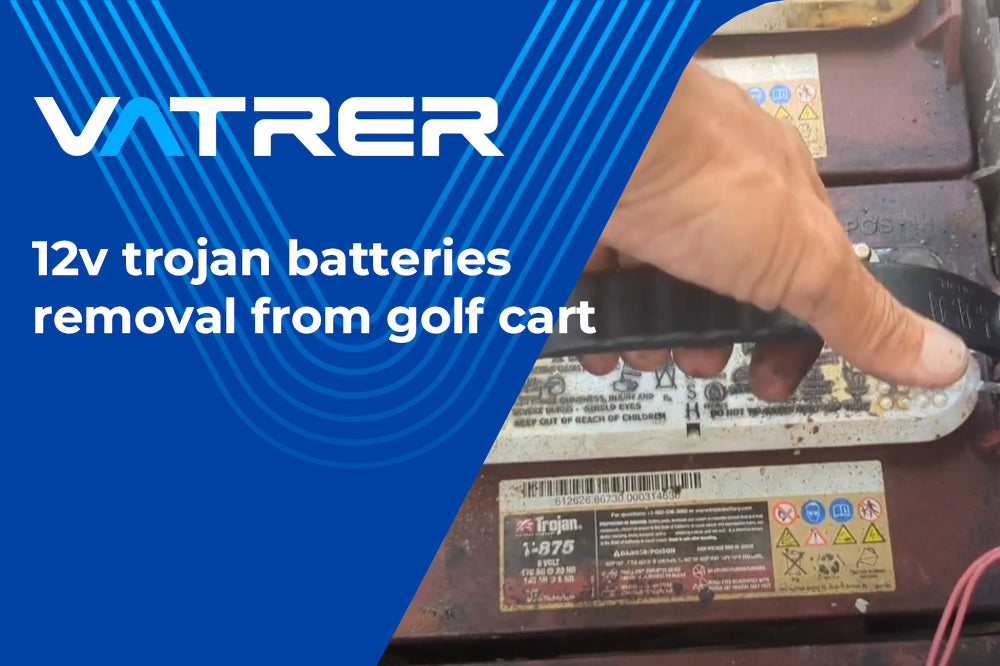 12V Trojan Batteries Removal From Golf Cart 4