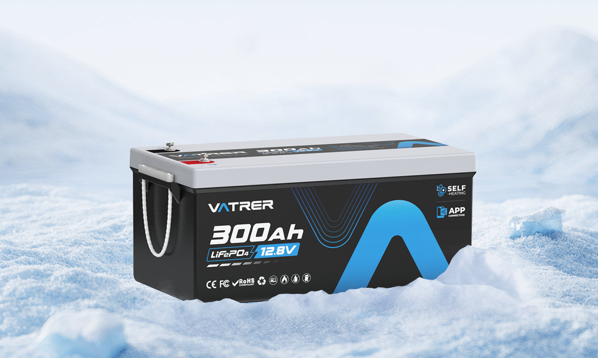 Vatrer 12V 300Ah Self-heating Battery