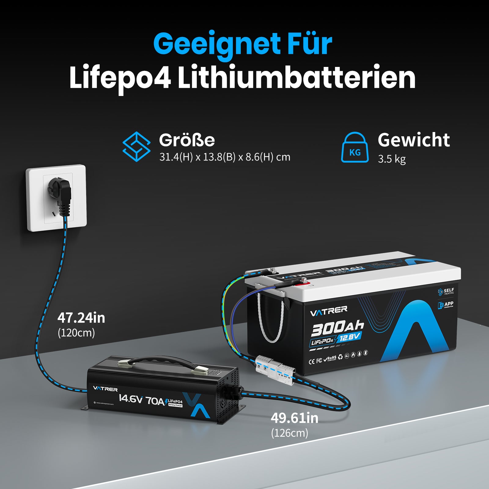 12V 70A lithium lifepo4 battery charger 13