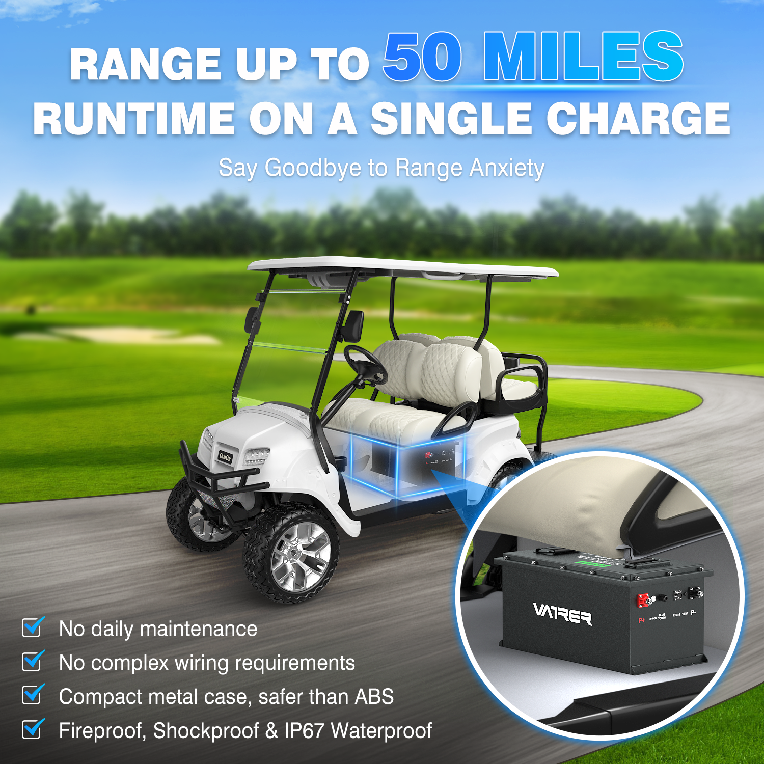 48V ICON golf cart batteries 12