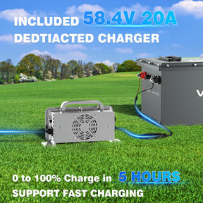 Vatrer 48V 105Ah (Narrow Version) Lithium Golf Cart Battery, 200A BMS, 4000+ Cycles, Max 10.24kW Power 8