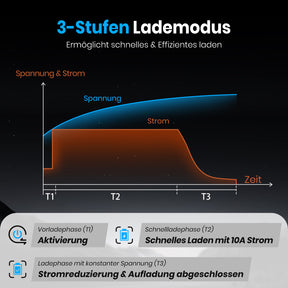 Vatrer 48-V-Lithium-Batterieladegerät, 58,4 V 10 A AC-DC LiFePO4 Smart-Batterieladegerät EU 8