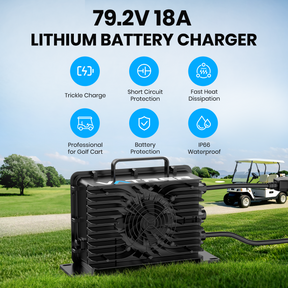 79.2V 18A Smart AC-DC 72V Golf Cart Lithium Battery Charger 8