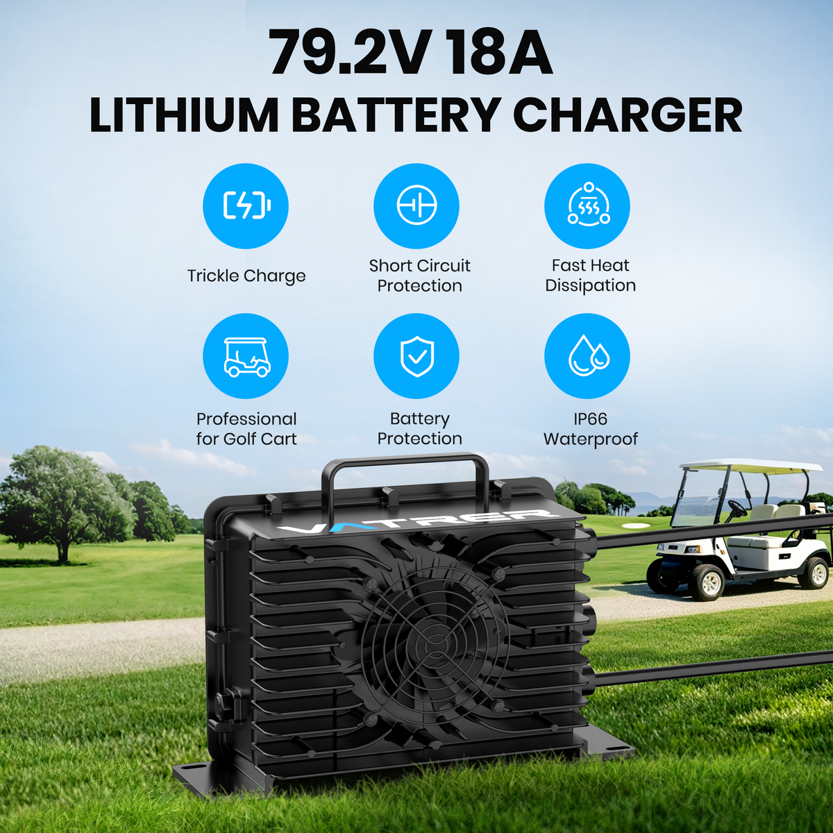 72V lithium golf cart battery charger 11