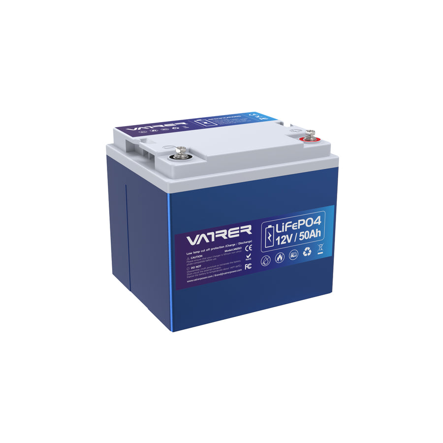 12V 50Ah LiFePO4 Deep Cycle Battery-Low Temp Cutoff-Vatrer-Vatrer