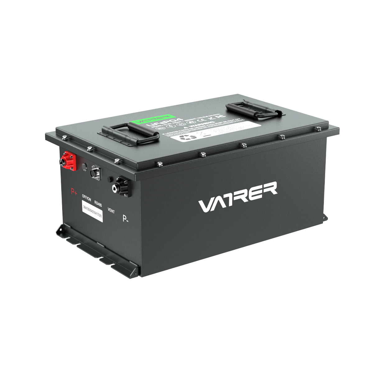 Vatler 48V 105AH LiFePO4 ゴルフカートバッテリー、200A BMS、4000+ サイクルリチウムバッテリー、最大  10.24kW 電力