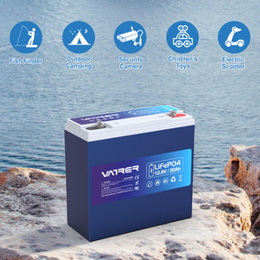 Vatrer 12V 20AH LiFePO4 Rechargeable Deep Cycle Lithium Battery 8