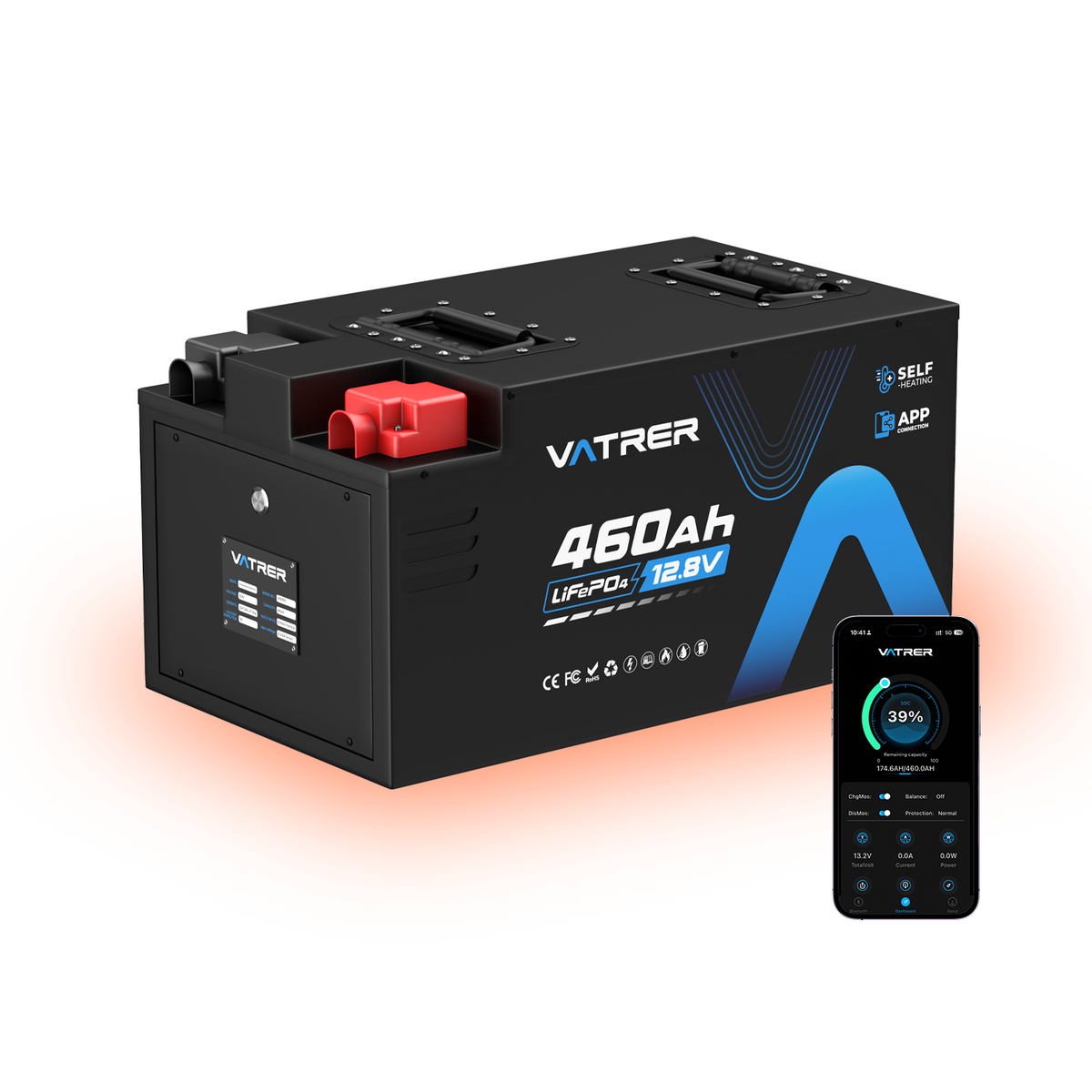 [Pre-sale] Vatrer 12V 460Ah Self-heating Lithium RV Battery, 5kWh 300A BMS Heated Battery 11