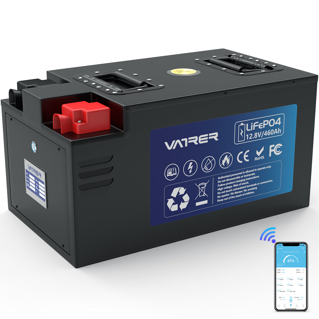 Vatler 12V 460AH 低温カットオフ LiFePO4 RV バッテリー、250A BMS 内蔵、最大 3200W 電力出力 - Bluetooth RV バージョン 10
