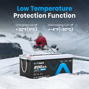 <tc>Vatrer</tc> 24 V 200 Ah Lithiumbatterie, integriertes 200 A BMS, 5000+ Zyklen – LiFePO4-Batterien mit Abschaltung bei niedriger Temperatur 8