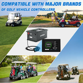 Vatrer 48V 105AH LiFePO4 Golf Cart Battery, 200A BMS, 4000+ Cycles Lithium Battery, Max 10.24kW Power CA 8