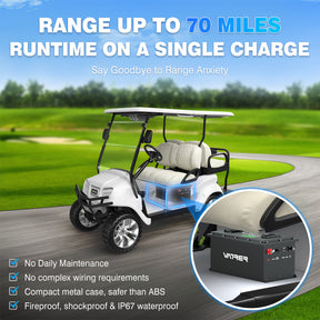 Vatrer 48 V 150 Ah Lithium-Golfwagen-Batterie mit hoher Kapazität, 200 A BMS, 7680 Wh, max. 10,24 kW Leistungsabgabe 8